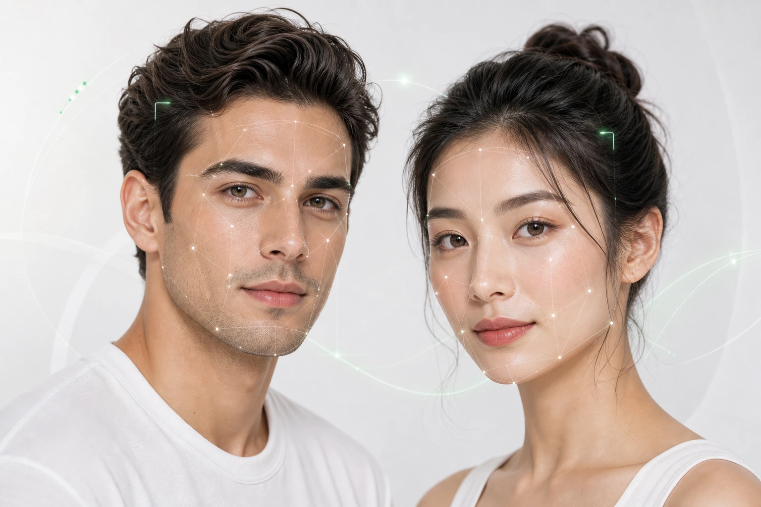 AI attractiveness test results showing an attractiveness score and facial feature analysis