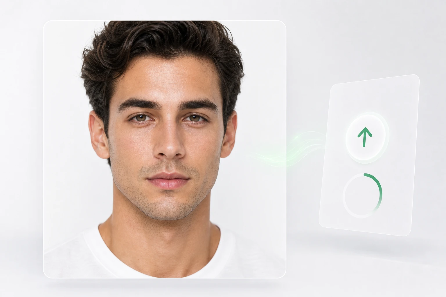 Uploading a photo to start the AI attractiveness test