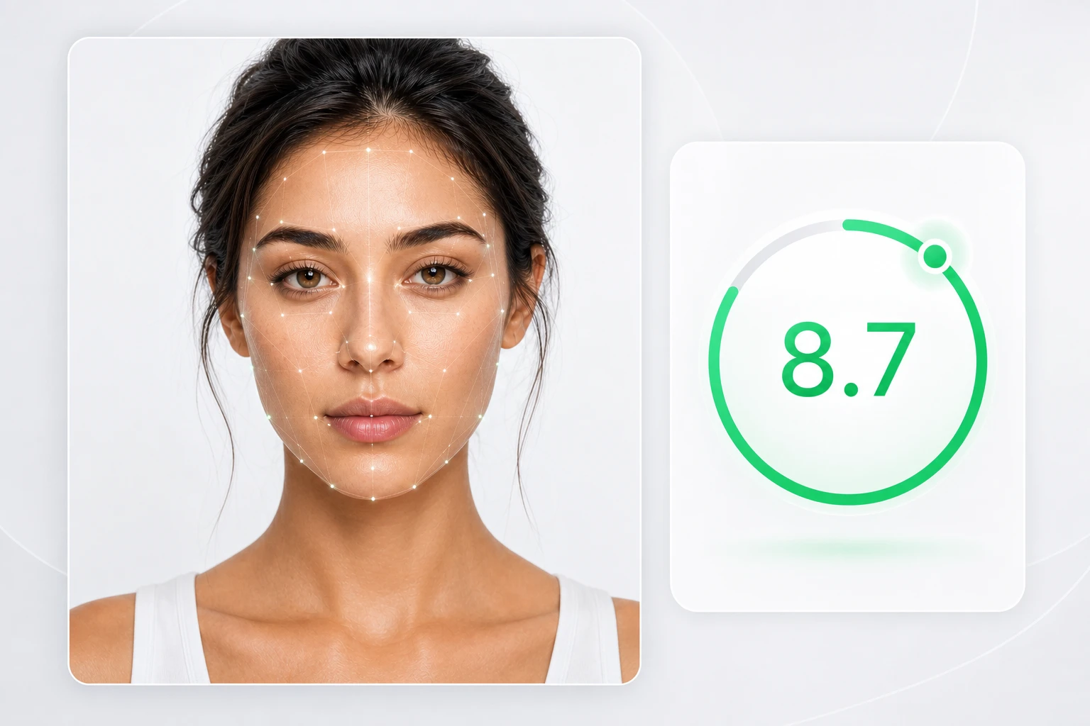Attractiveness score shown on a 1 to 10 scale